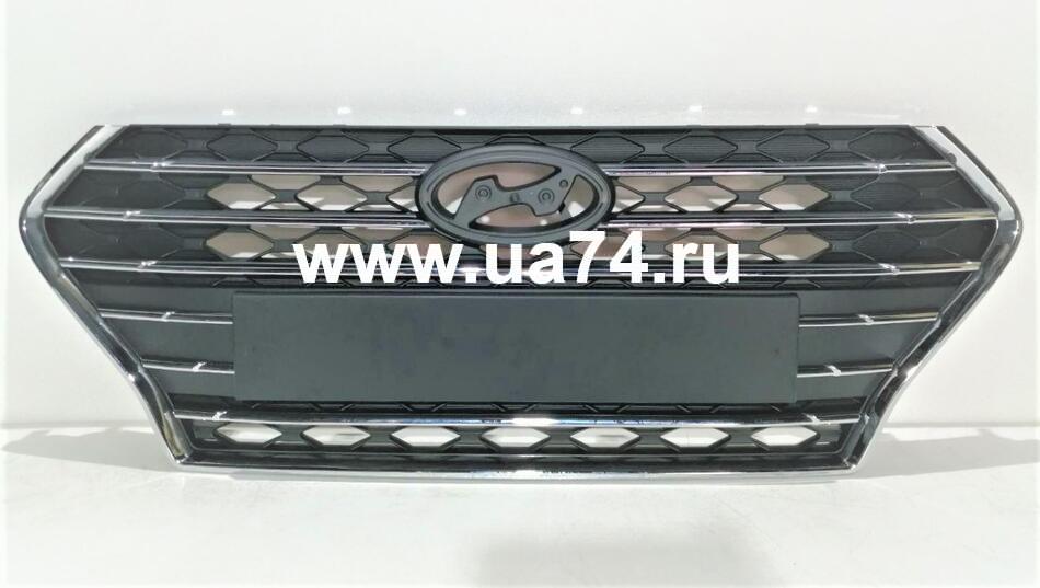 Решетка радиатора хром Hyundai Solaris 17-20 (01-H500-07 / ST-HNS2-093-A0) Китай